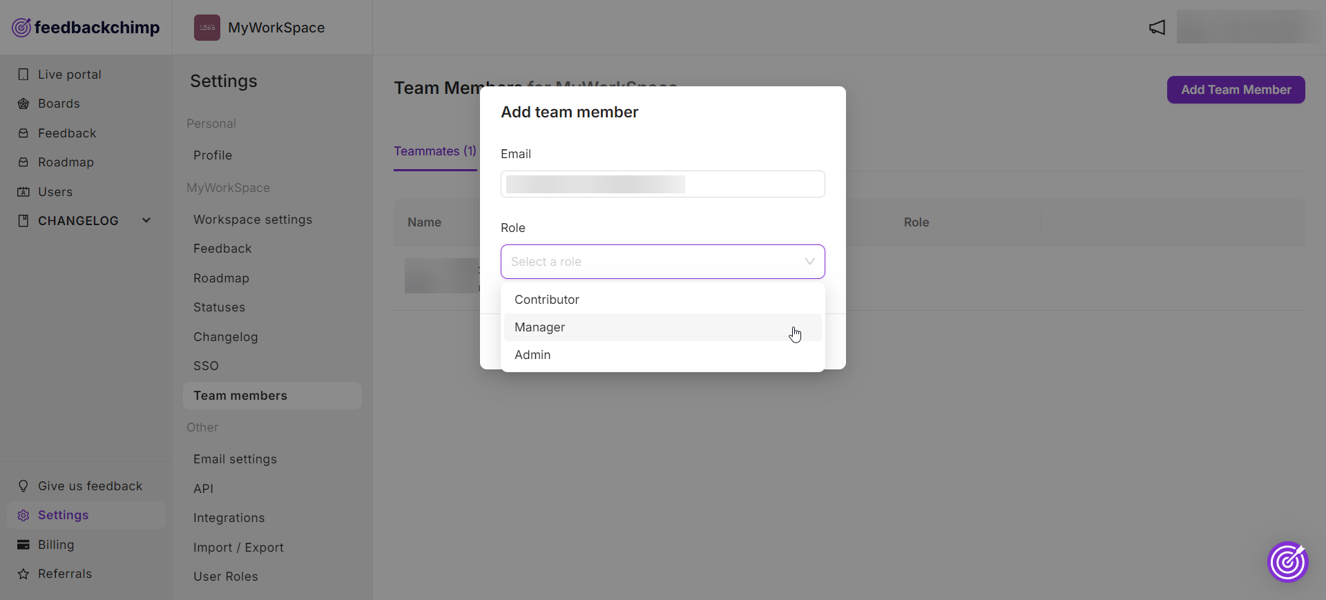 Invite Your Team Members | Feedbackchimp Help Center